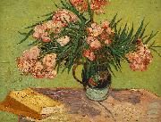 Vase with Oleanders and Books Vincent Van Gogh